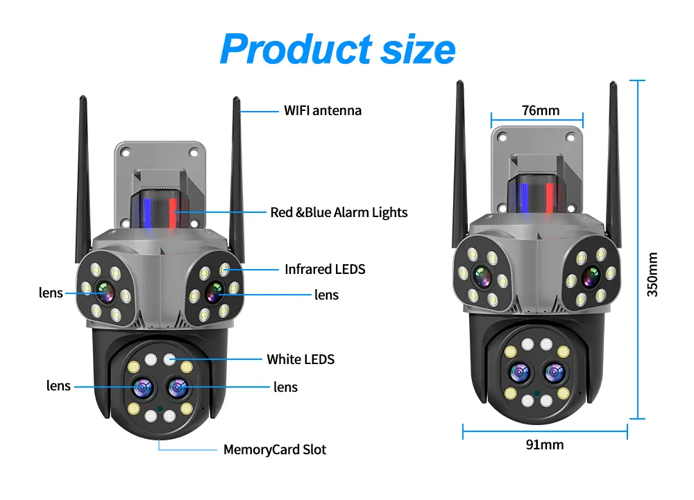 CWQ840, Wireless, wired network port, full-colour night vision
